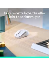 LOGITECH Signature M650 Küçük ve Orta Boy Sağ El Için Sessiz Kablosuz Mouse - Beyaz 910-006255